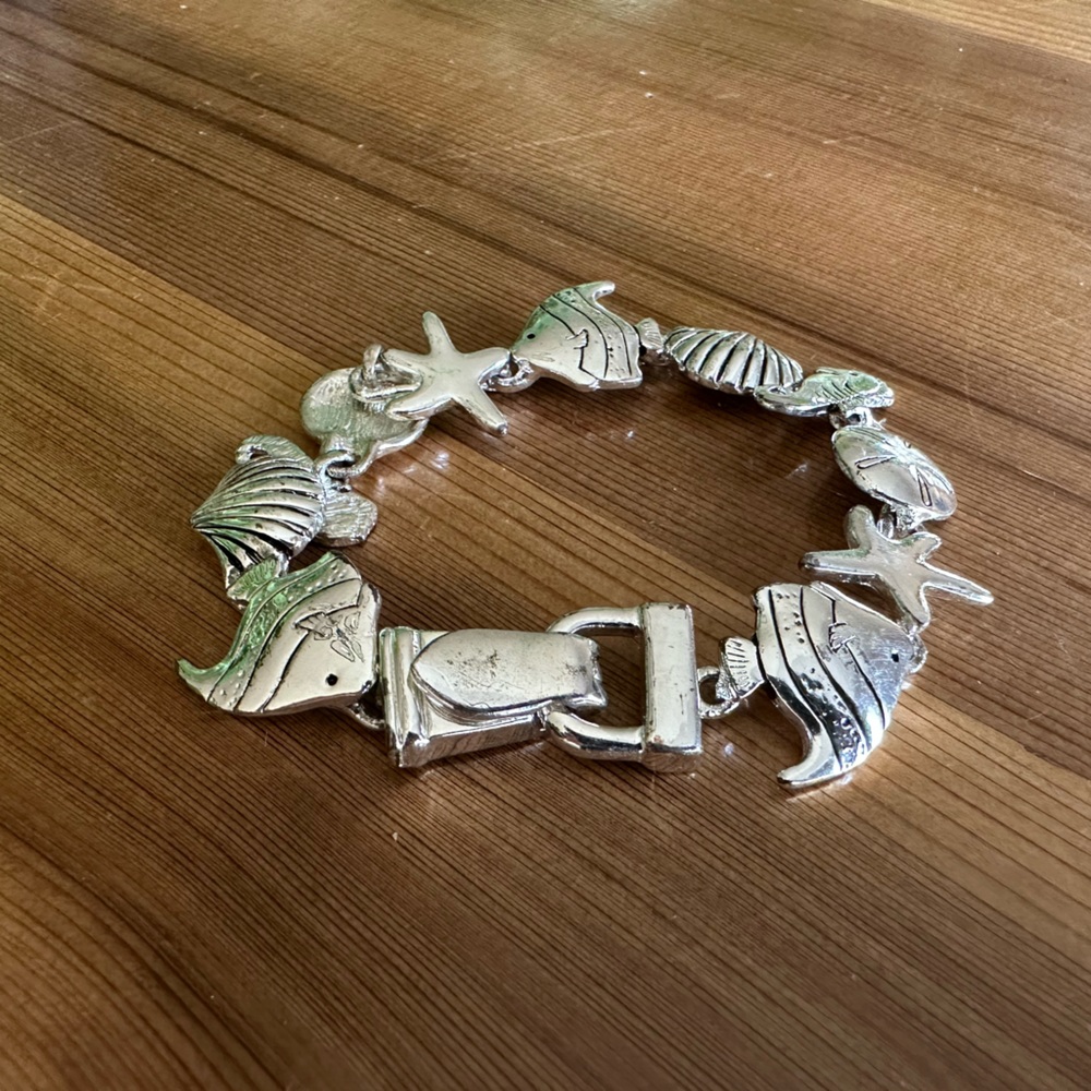 Sea Creature Ladies Silver Heavy Bracelet
